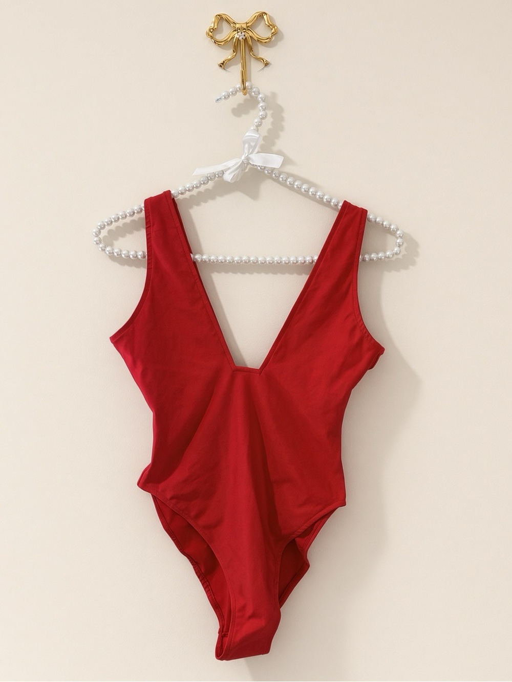 ❤️RARE SKIMS Iconic Swim Square Neck One Piece | Carmine | Large | NWT 🏷️